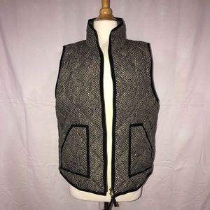 J. Crew Herringbone Puffer Vest